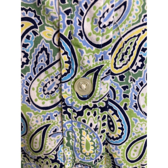 Banana Republic Womens Soft Wash Shirt Sz XS Paisley Print Button‎ Up Stretchy - Picture 8 of 11